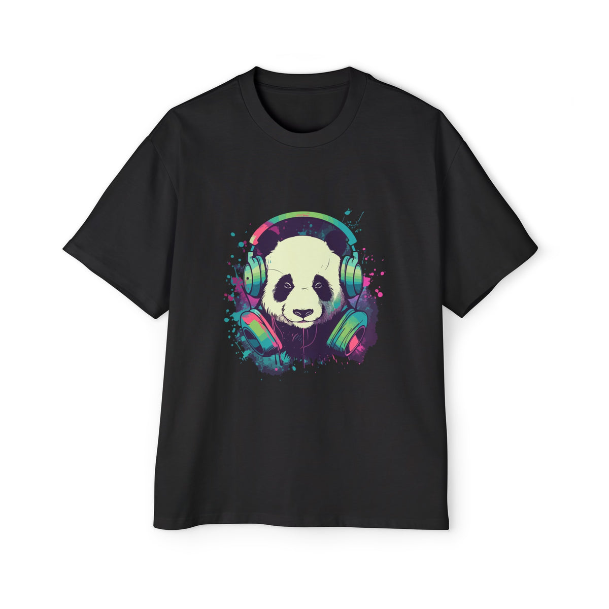 Panda With Headphones Vintage Graphic Tee-INNBLAC Fashion Apparel