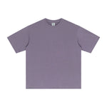 Solid Color Crew Neck Cotton T Shirt 7.6oz-INNBLAC Fashion Apparel