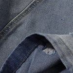 Bermudas vaqueras rasgadas con parches de camuflaje