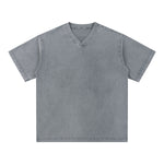 Men's Casual Washed V-Neck T-Shirt 270gsm