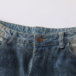 Vintage Distressed Wide-Leg Ripped Jeans