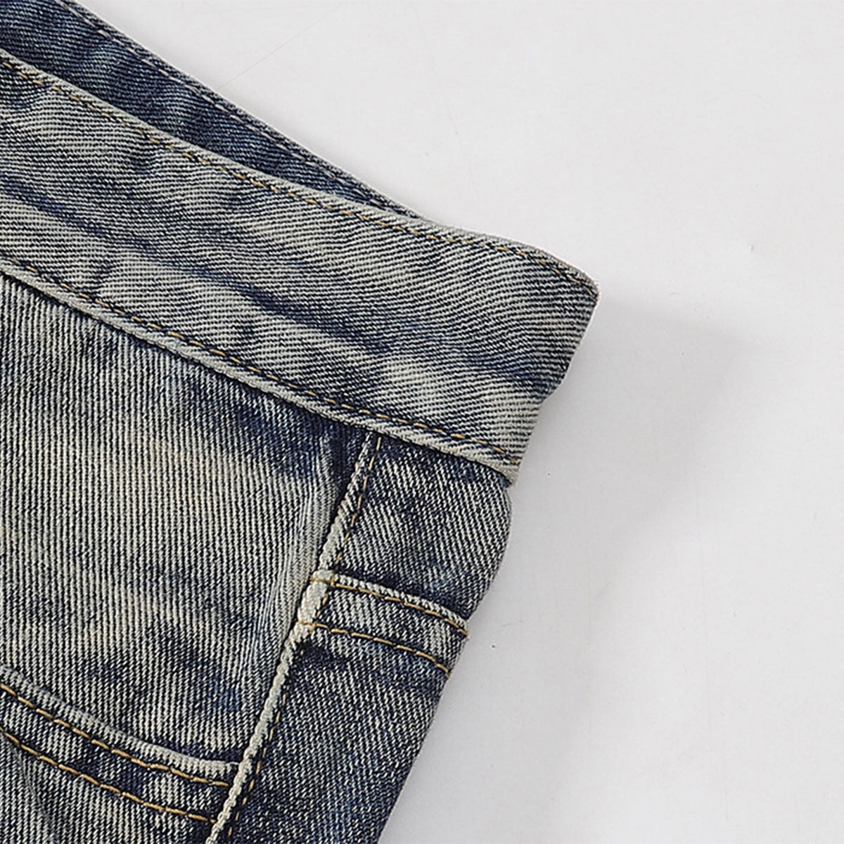 Distressed Patched Star Detail Jeans