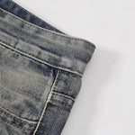 Distressed Patched Star Detail Jeans