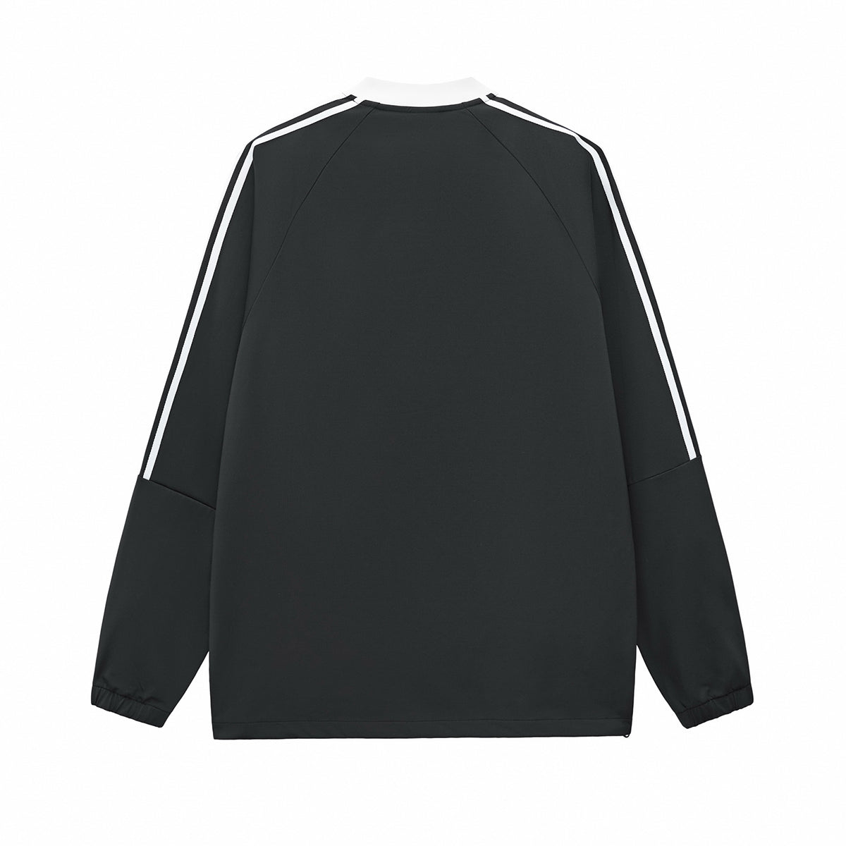 Contrast Stripes Two-Tone V-Neck Sweatshirt