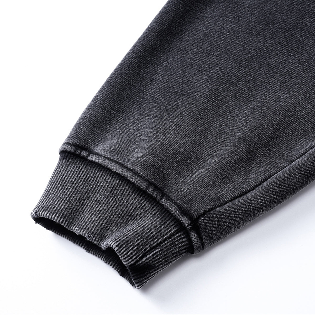 Front Pocket Button Detail Oversized Washed Hoodie