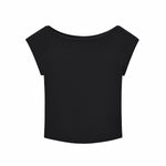 Solid Slim Fit Cropped Hot Girl Tee