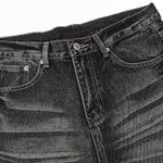 Vintage Black Wrinkle Wash Baggy Jeans