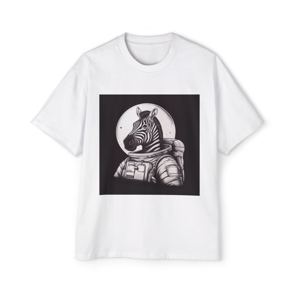 Zebra Wearing Astronaut Suit Graphic Tee-INNBLAC Fashion Apparel