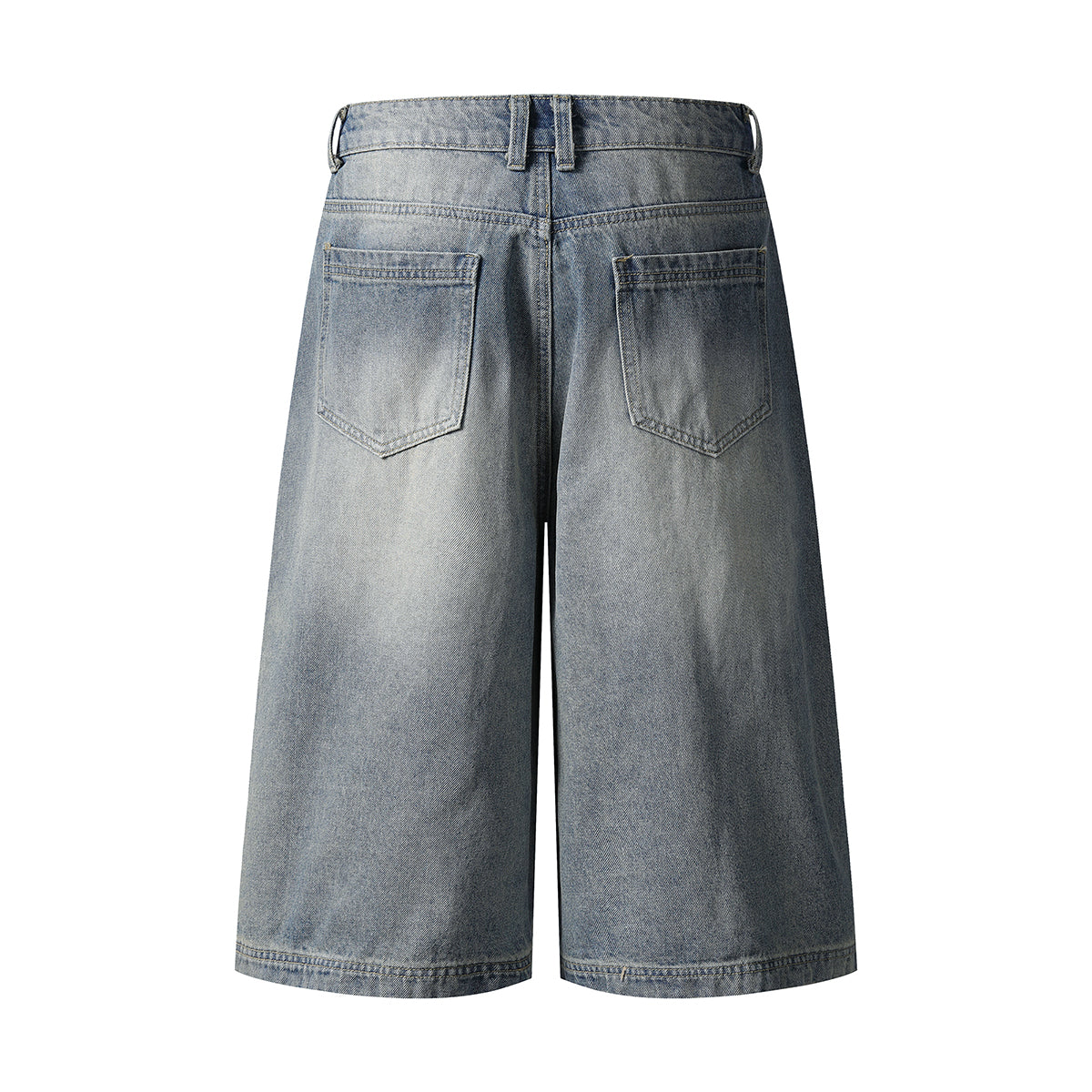 Vintage Wash Straight Leg Denim Bermuda Shorts
