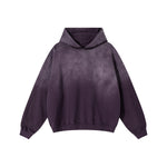 Heavyweight Washed Ombre Faded Cotton Hoodie