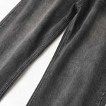 Washed Black Loose-Straight Jeans