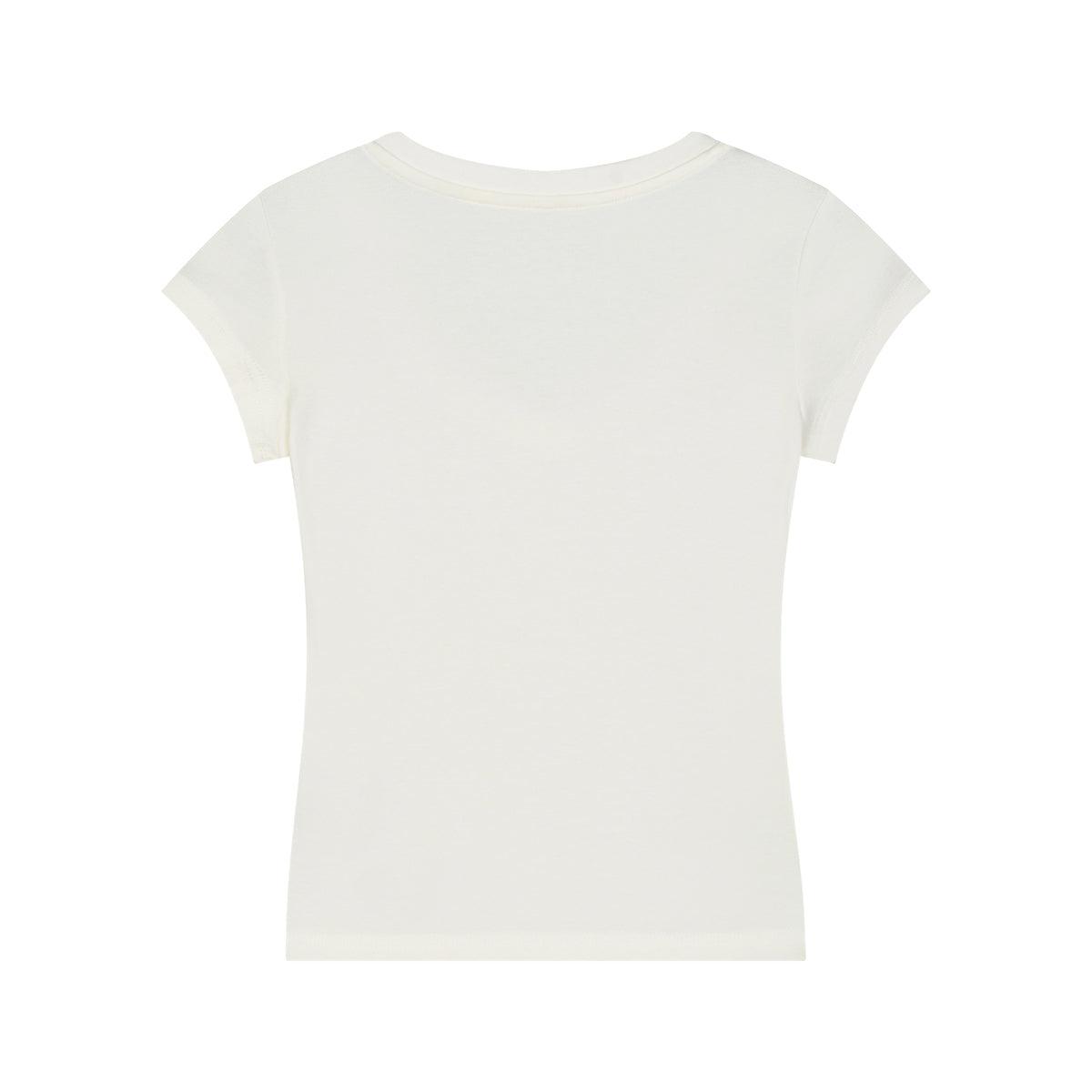 Solid-Color V-Neck Cotton T-Shirt 215gsm