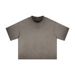 Reverse Fry Washed Vintage Casual Cotton Tee