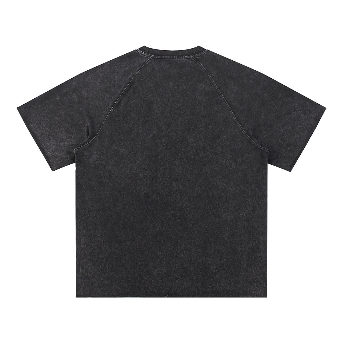 Stone-Washed Raw-Edge T-Shirt 8oz