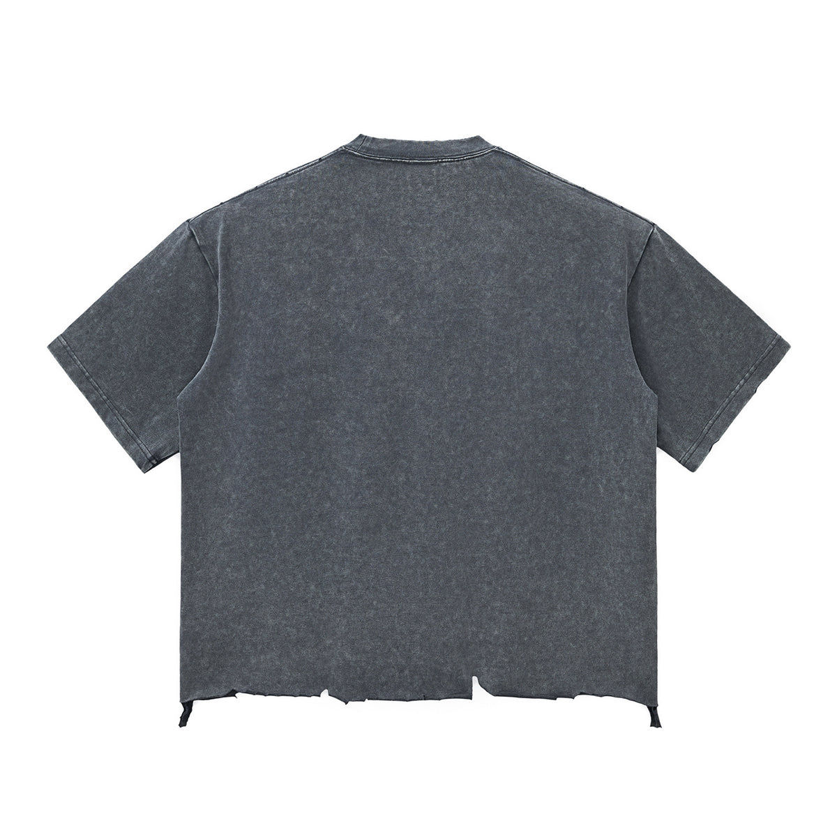 Distressed Oversized Raw Hem Tee