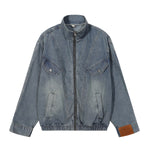 Deconstructed Denim Bomber Jacket