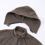 Detachable Hood Double Slider Fleece Hoodie