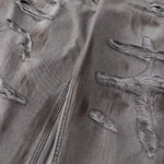 Baggy Fit Distressed Grey Ripped Jeans