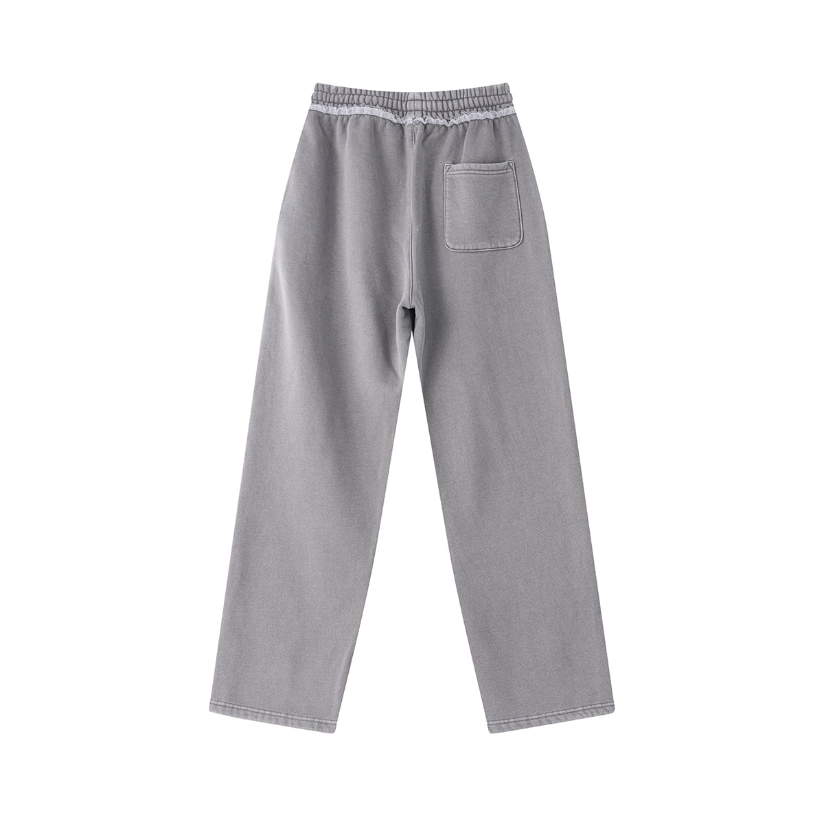 Raw Edge Straight Leg Fleece Sweatpants