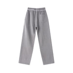 Raw Edge Straight Leg Fleece Sweatpants