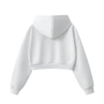 Women's Solid Color Relaxed Cropped Hoodie