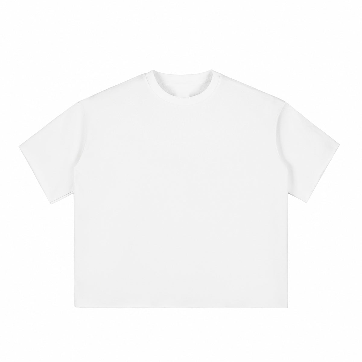 Boxy Cropped Raw Edge T-Shirt