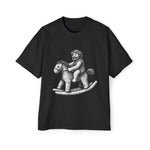 Stone Age Man Riding A Horse Graphic Tee-INNBLAC Fashion Apparel