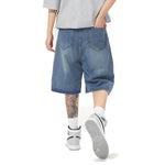 Built In Belt Mid Waist Denim Shorts