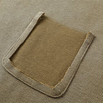 Chest Pocket Knit Sleeveless Relaxed Fit Muscle Tank