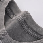 Sudadera holgada de algodón pintada en gris