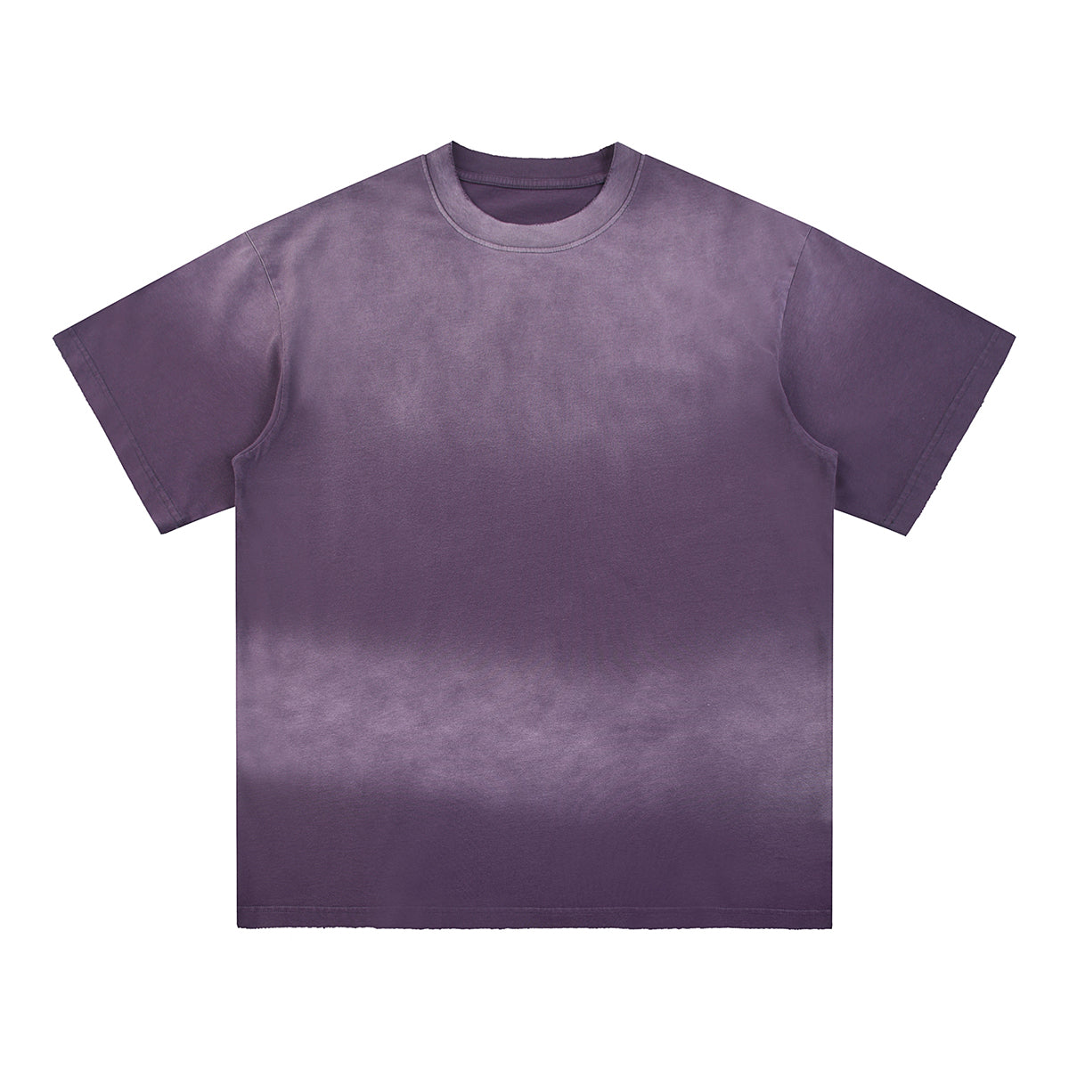 Camiseta de algodón con bordes desgastados y degradados de 7.8 oz