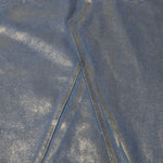 Falda vaquera con bordado de perlas y lavado vintage