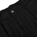 Draped Wide Leg Summer Suit Trousers with Deconstructed Panels