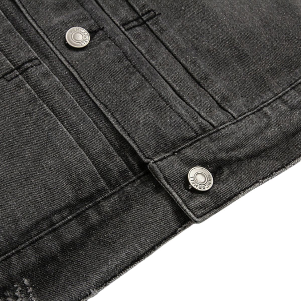 Street Distressed Patchwork Vintage Denim Jacket