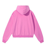 Boxy Cropped Stacked Sleeve Ripped Distressed Full Zip Hoodie