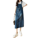 Vestido lencero midi de mezclilla extragrande