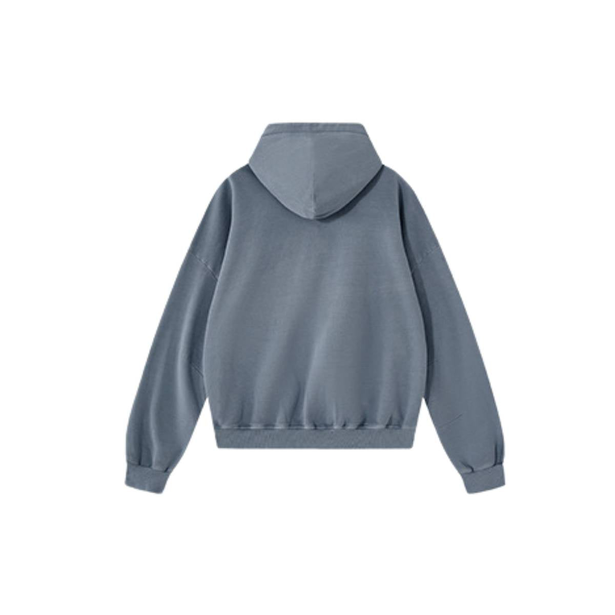 Sudadera con capucha pesada de color sólido