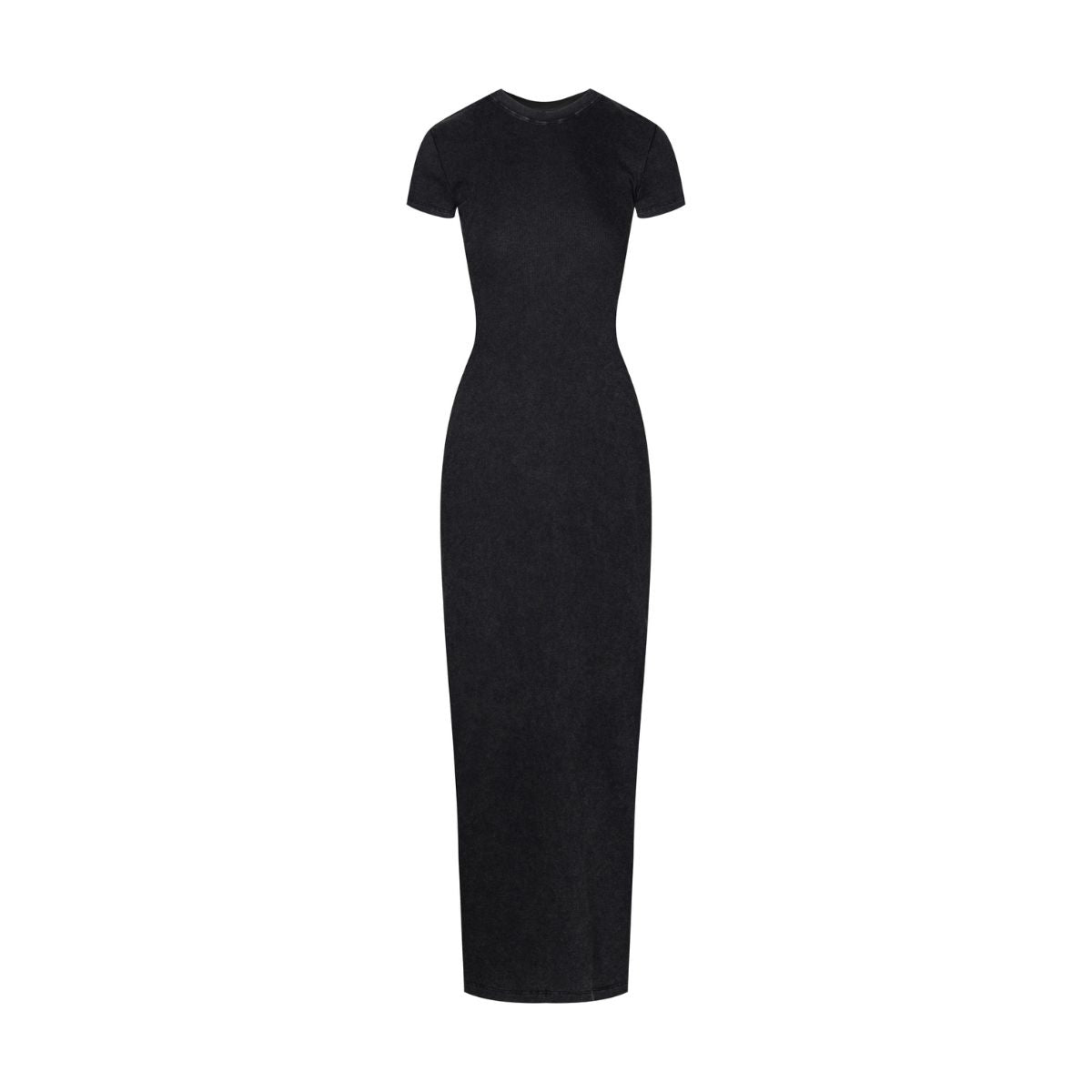 Vintage Wash Ribbed Tee Maxi Dress