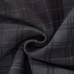 Plaid Straight Wide‑Leg Drapey Casual Pants