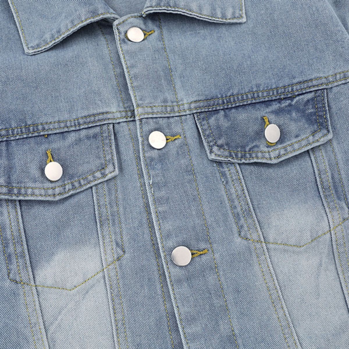 Unisex Retro Street Washed Vintage Denim Jacket