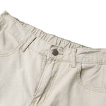 Solid Color Vintage Washed Panel Detail Relaxed Cargo Pants