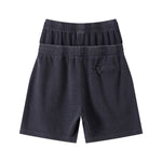 West Coast Waffle Double Waistband Snow Washed Distressed Shorts