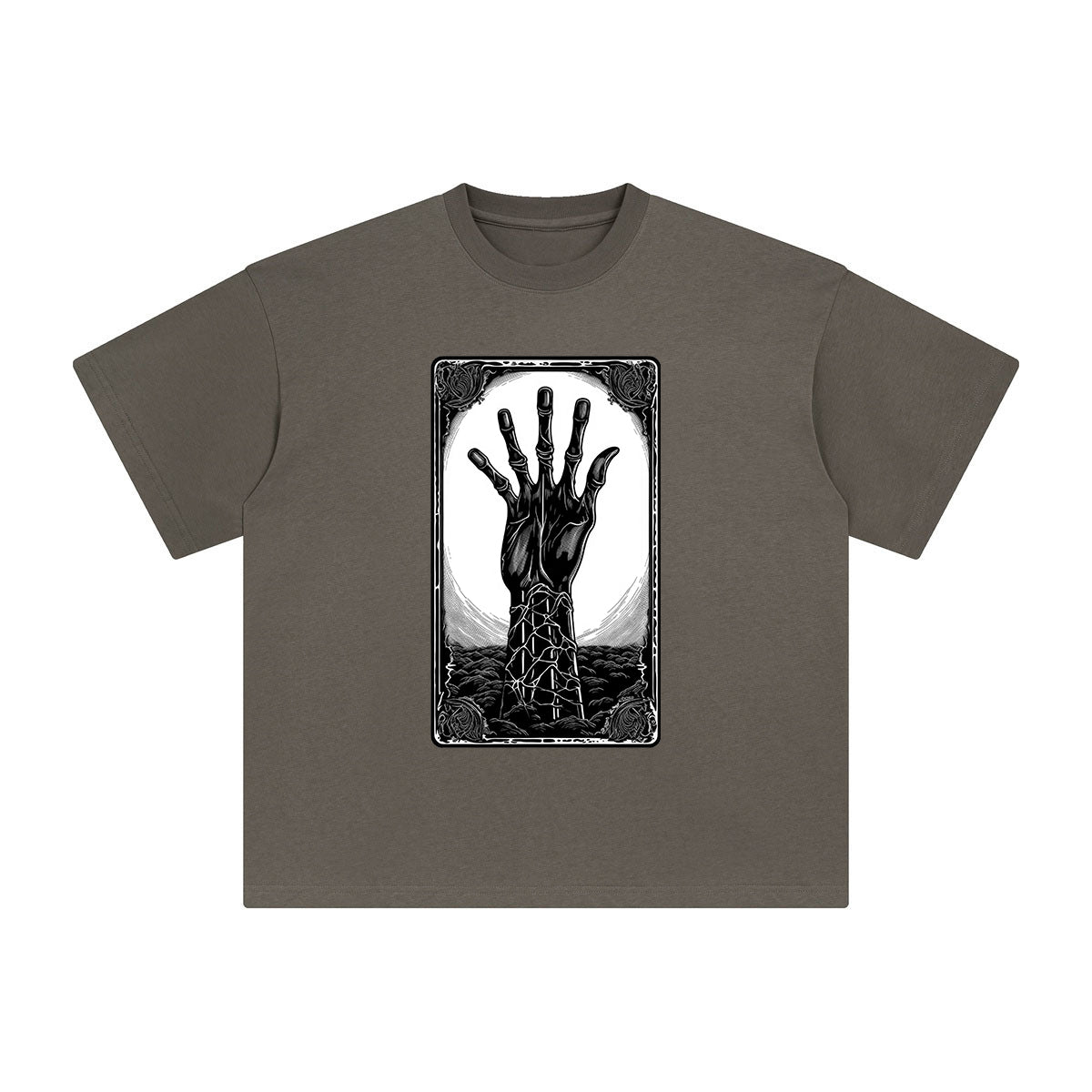 Mystery Demon Hand Tarot Card Graphic Tee-INNBLAC Fashion Apparel