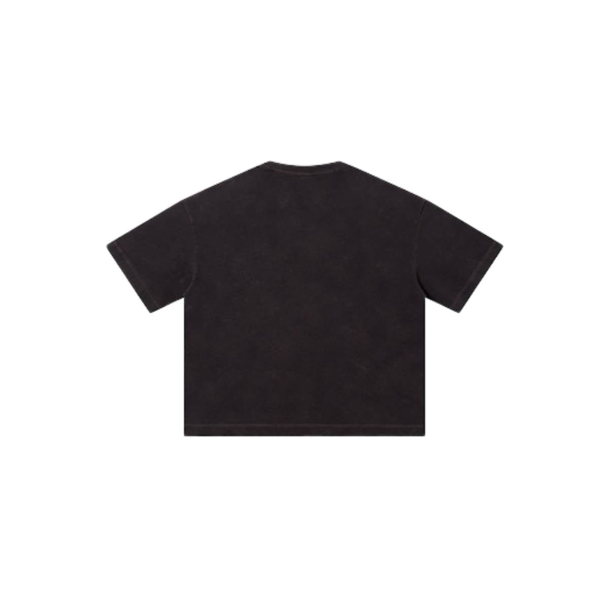 Camiseta destructiva de peso pesado con borde crudo de 10 oz