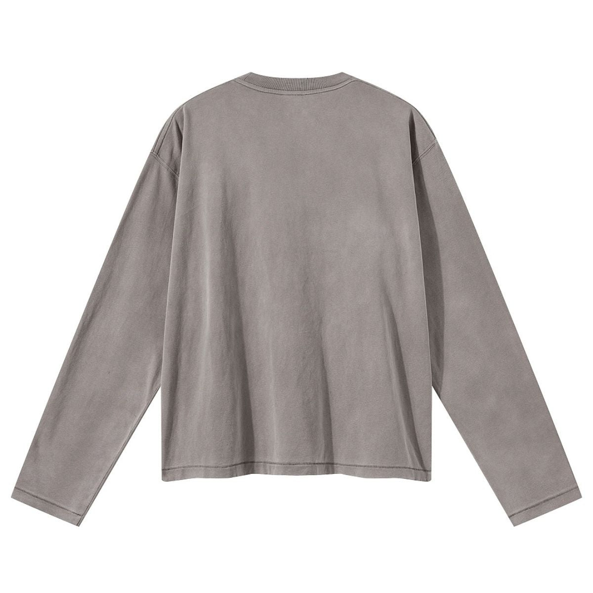 Whisker Wash Frayed Soft Brushed Vintage Long Sleeve Tee