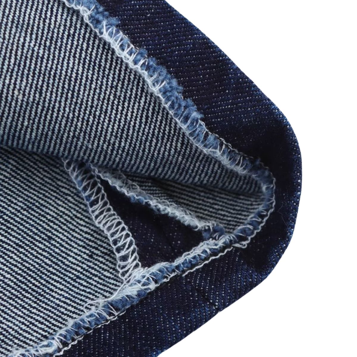 Falda vaquera con bordado de perlas y lavado vintage