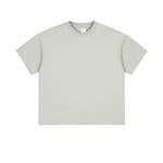 Camiseta de algodón de color liso para mujer de 7.8 oz