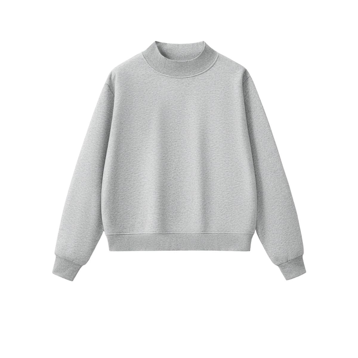 Women's Mockneck Solid Fleece Sweatshirt