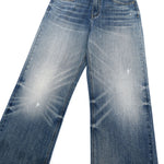 Vintage Splash Paint Washed Whisker Denim Pants