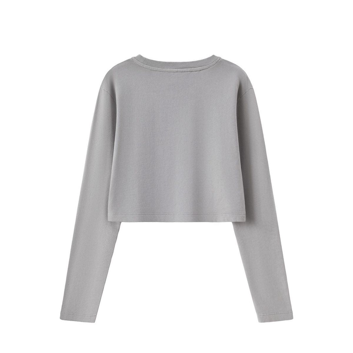 Washed Distressed Kanjha‑Su Seam‑Spliced Crew Neck Sweatshirt